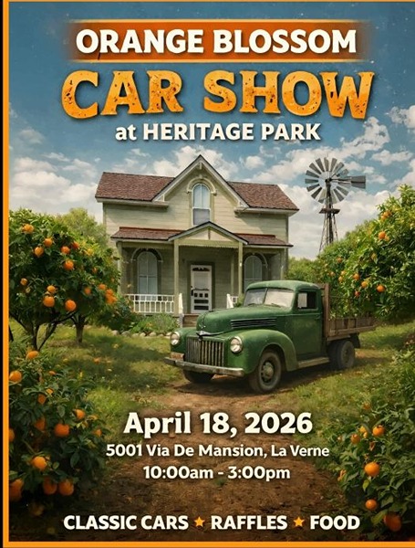 Orange Blossom Car Show flyer April 2026
